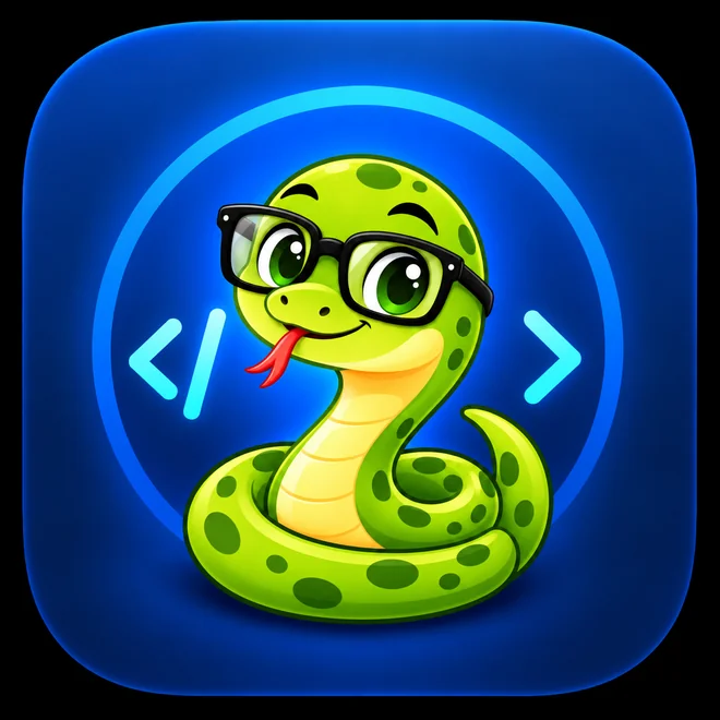 Mascote do aplicativo Python no Bolso